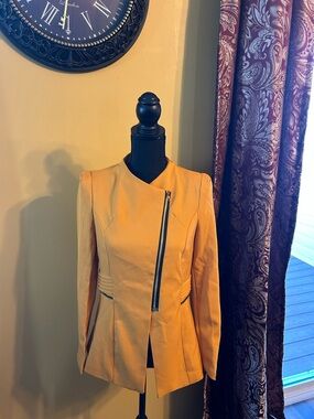 Yellow Asymmetrical Zip Women's Jacket